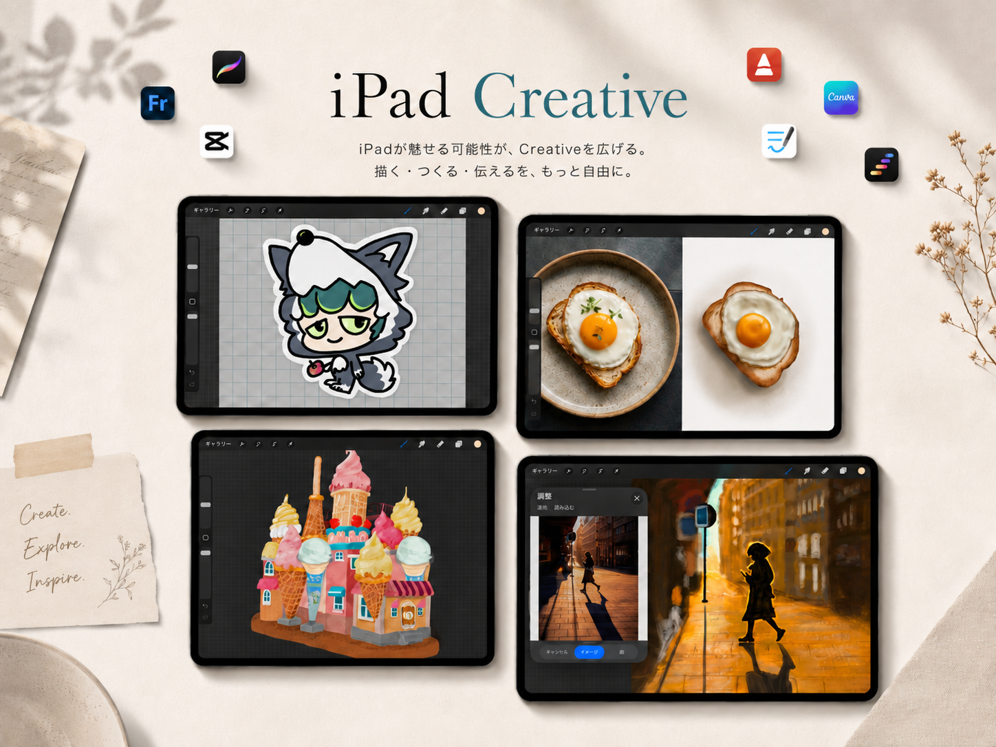 iPadmate
iPadクリエイティブ実践の制作イメージ